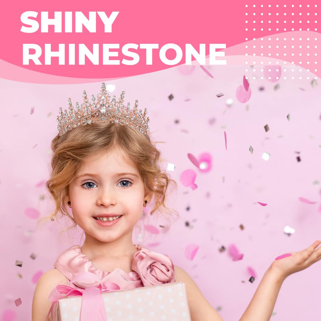 Birthday Tiara Crown with Sash for Women, Headband Hair Accessories for Wedding Party Costume