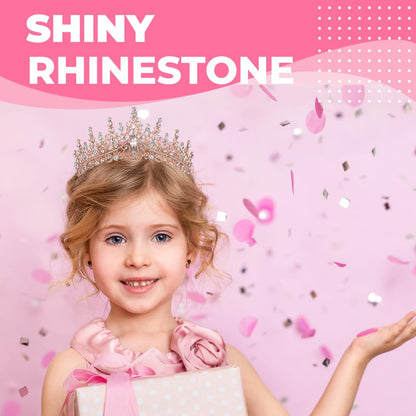 Birthday Tiara Crown with Sash for Women, Headband Hair Accessories for Wedding Party Costume