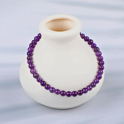 LPBeads Handmade Natural Gemstone Stretch Elastic Bracelet Healing Crystal Round Stone Beads Jewelry Gifts for Women Men