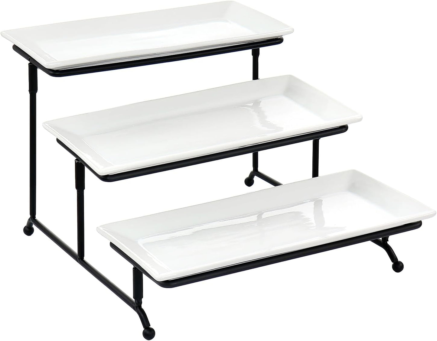 Elama Signature 12 1/4 Inch 6pc Lazy Susan Appetizer and Condiment Server Set