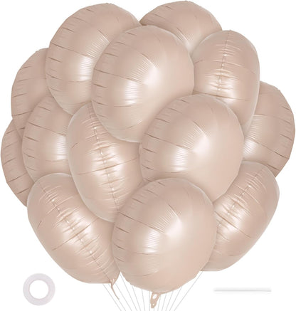 20 Pcs Black Round Shaped Balloons,18 Inch Round Foil Balloon,Giant Round Mylar Balloon Helium Balloons for Birthday Party Baby Shower Wedding Decorations (Black)