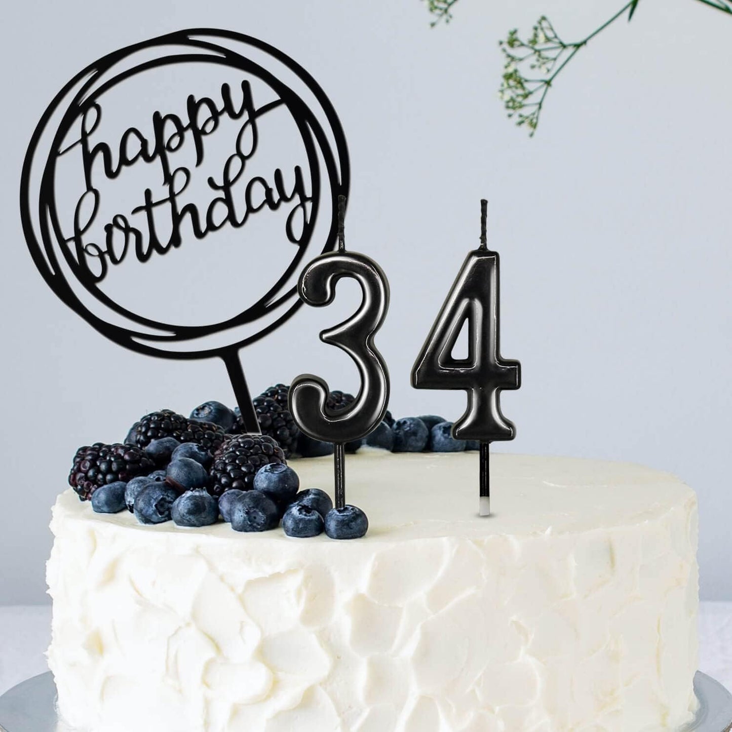 10-Piece Number Birthday Candles - Glitter Cake Toppers for Birthday & Wedding Parties