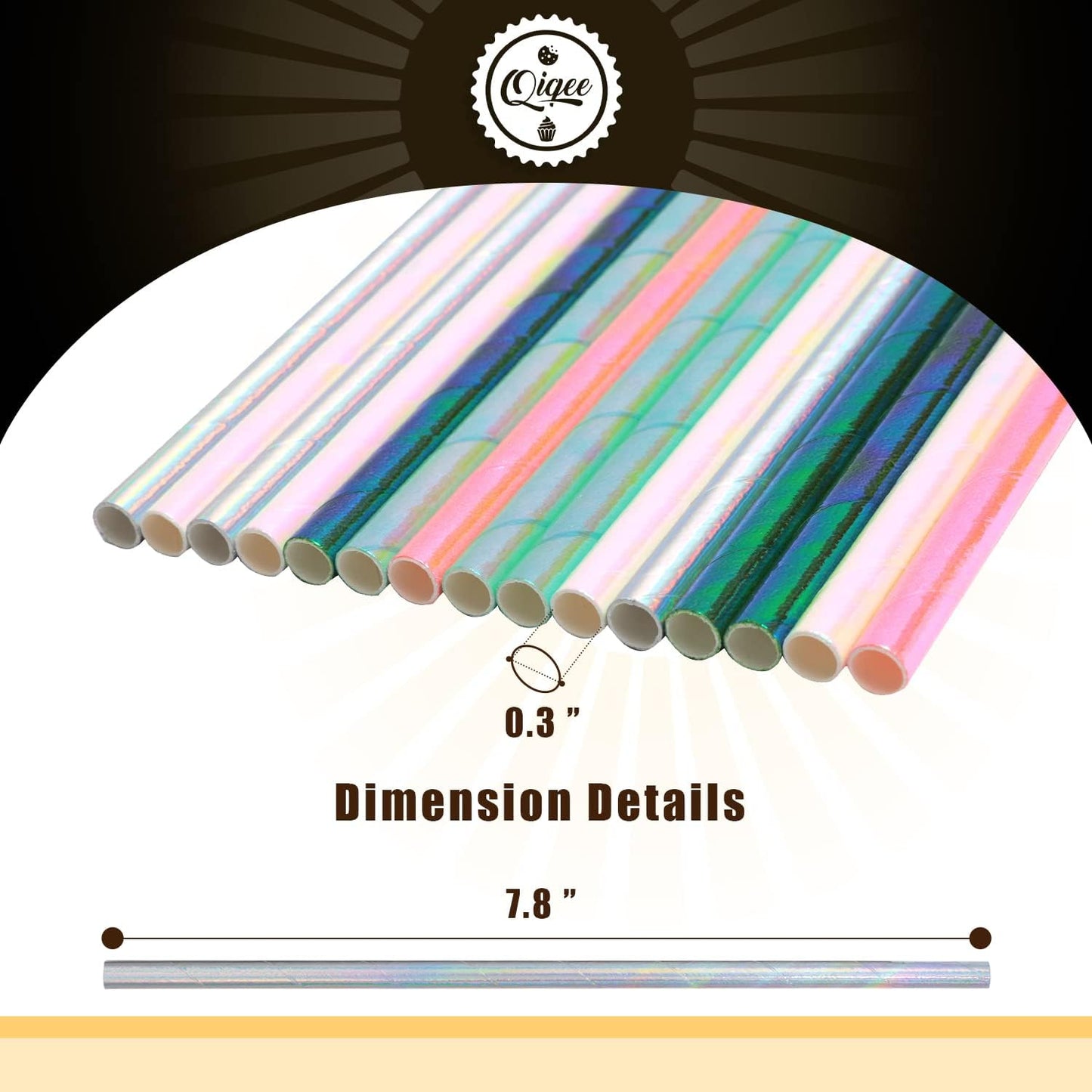 Pink Paper Straws 150pcs Disposable Straws Bulk (10 Pattern) qiqee