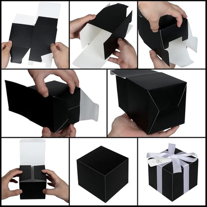 100 Pack Small Gift Boxes, 2x2x2 Inches Favor Boxes Gold Paper Gift Boxes with Lids for Presents, Crafting, Cupcake Boxes, Gifts, Candy Boxes for Wedding Party Bridal Shower Baby Shower Favors