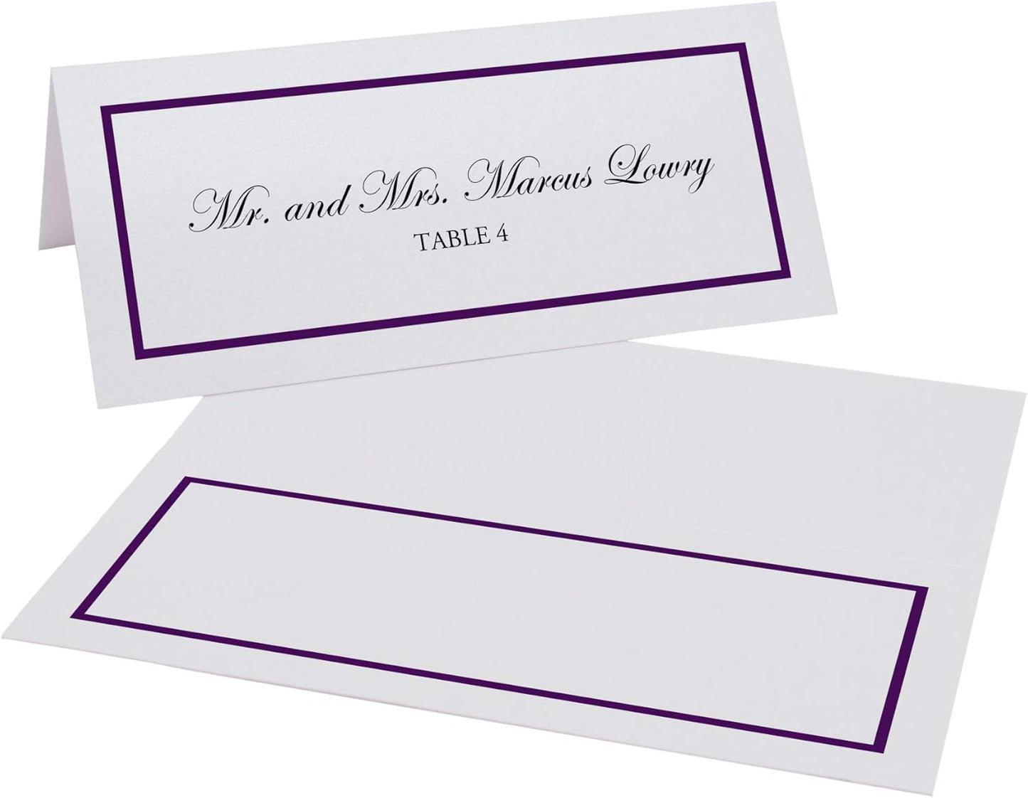 Single Line Border Printable Place Cards, Gold (Choose Color), Set of 60 (10 Sheets), Laser & Inkjet Printers - Wedding, Party, Dinner, and Special Events - Made in the USA