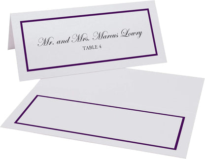 Single Line Border Printable Place Cards, Gold (Choose Color), Set of 60 (10 Sheets), Laser & Inkjet Printers - Wedding, Party, Dinner, and Special Events - Made in the USA