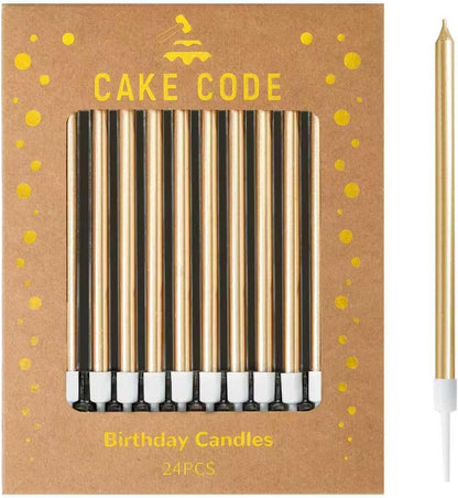 Pink Gold Long Thin Birthday Candles, Cake Candles, Birthday Parties, Wedding Decorations, Party Candles