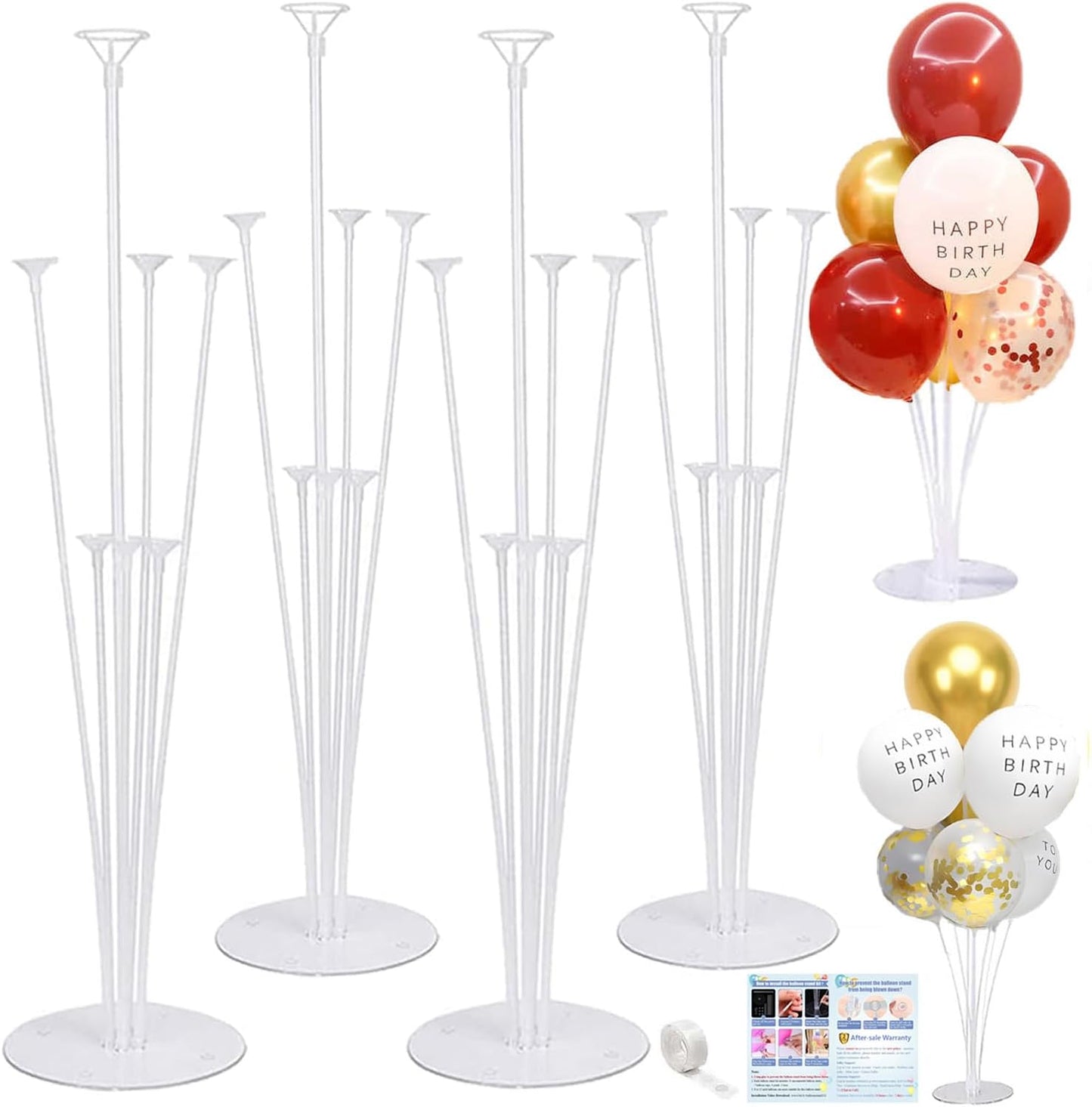8 Pack Balloon Stand Kits, Fenxyo Balloon Sticks Holder with Base for Table Graduation Birthday, Balloon Sticks Holder for Wedding Birthday Party Decoration