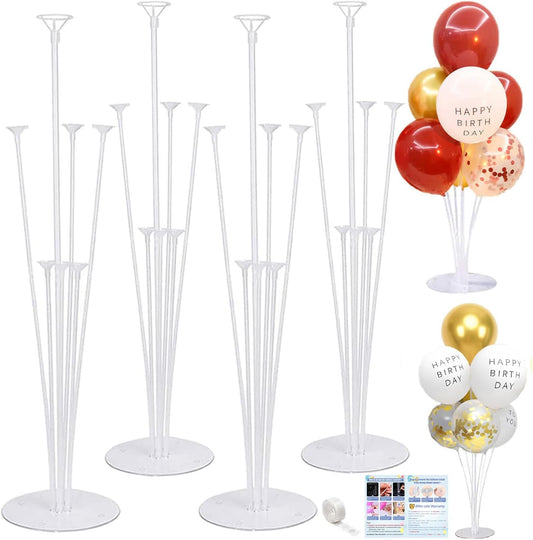 8 Pack Balloon Stand Kits, Fenxyo Balloon Sticks Holder with Base for Table Graduation Birthday, Balloon Sticks Holder for Wedding Birthday Party Decoration