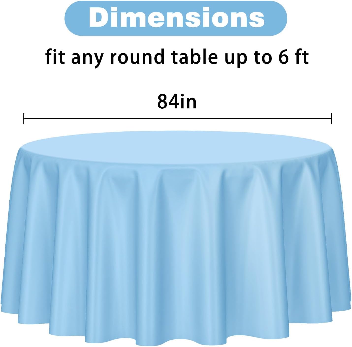 Kopokita 2PCS Black Plastic Tablecloths 54 x 108 Inch, Disposable Table Cloths Rectangle Party Table Covers