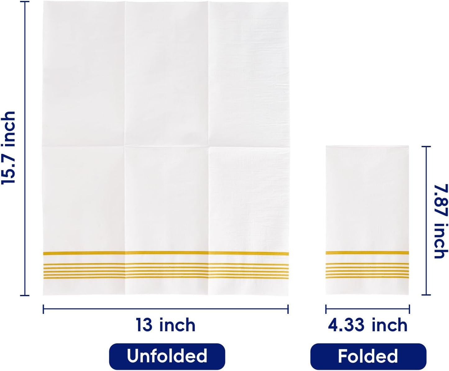 200 Pack Paper Napkins Disposable Guest Towels, Premium Quality 3-ply Dinner Napkins Soft, Absorbent Paper Hand Towels for Party or Wedding