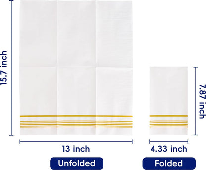 200 Pack Paper Napkins Disposable Guest Towels, Premium Quality 3-ply Dinner Napkins Soft, Absorbent Paper Hand Towels for Party or Wedding