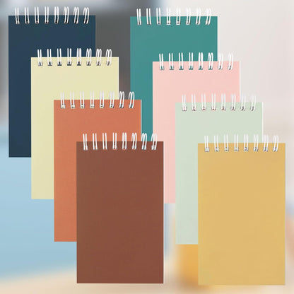 24 Pcs Mini Notebook Party Favor Small Pocket Notebook Colorful Shiny Cover Notebooks Small Spiral Notepad Memo Note Pads for Work Home Office School Classroom Supplies