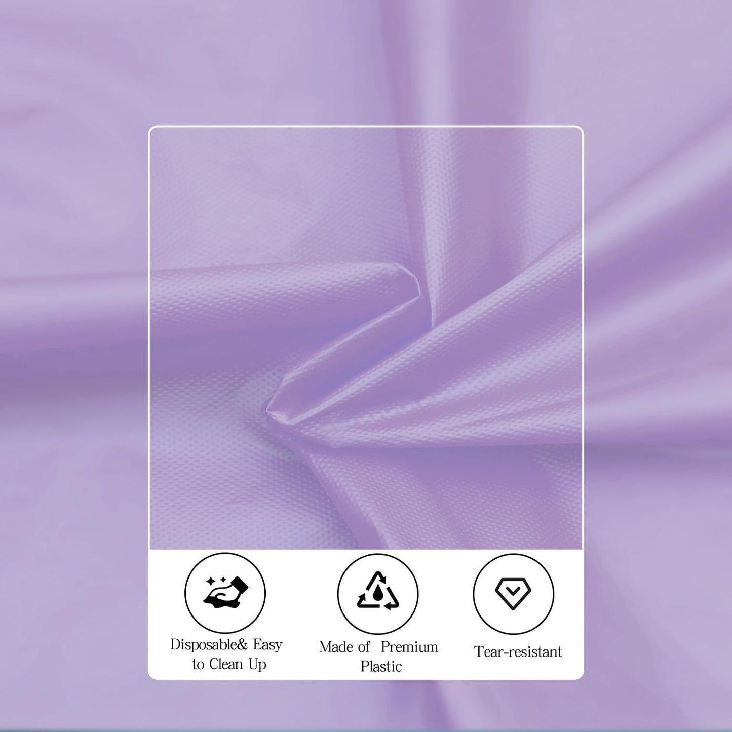 tujol Royal Blue 6 Pack Plastic Table Cloth 54" x 108", Disposable Tablecloths Rectangle Table Cover, Plastic Tablecloths for Parties