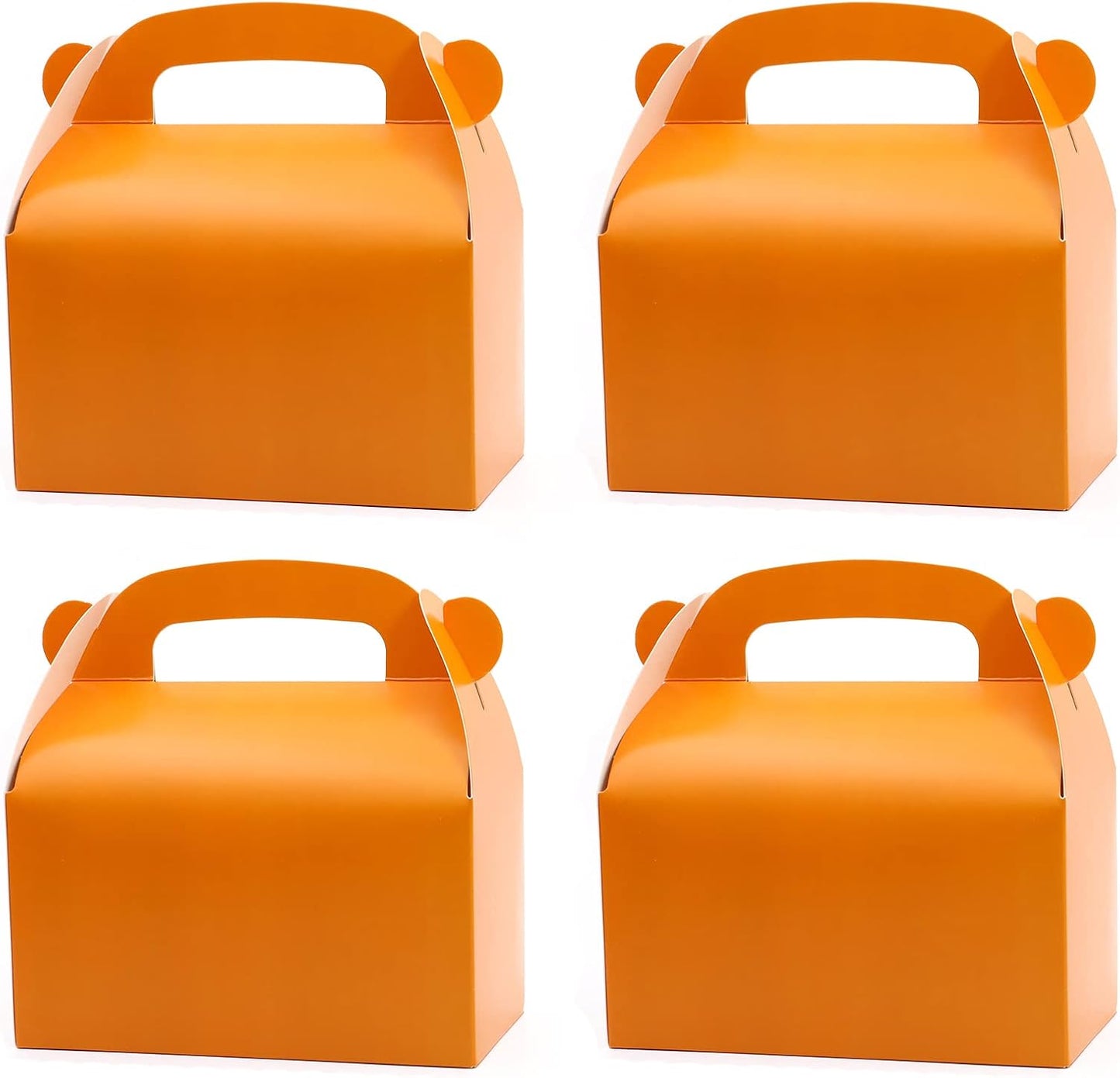 30-Pack Yellow Party Favor Treat Boxes, Goodie Candy Box, Gable Paper Gift Boxes with Handles Perfect for Construction and Chic Yellow Submarine Party Decoration Supplies
