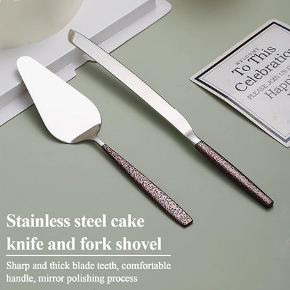 Evanda Wedding Cake Knife and Server Set, Cake Cutte Pie Server for Everyday, Wedding and Birthdays, Dishwasher Safe