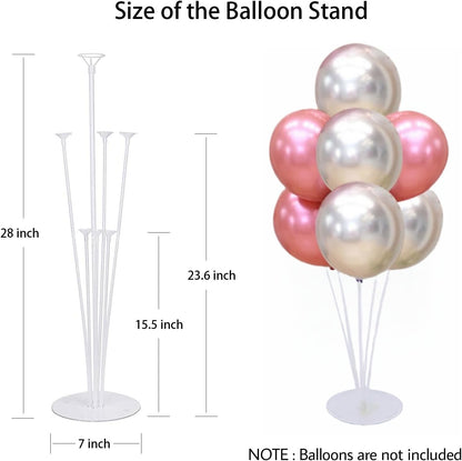 Balloon Stand Kit For Table - 4 Sets Balloon Sticks with Base For Birthday Graduation Party Decorations
