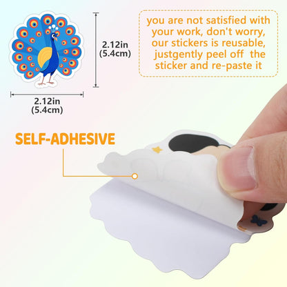 50PCS Smiling Stickers, Cute Water Bottle Stickers for Kids, for Teaching Rewards, Notebooks, Stationery, Luggage, Cartoon PVC Happy Stickers