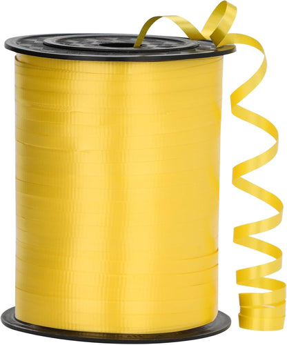 Black Ribbon - 500 Yard Crimped Curly Ribbon for Gift Wrapping, Balloons, Graduations, Halloween, Birthday Parties