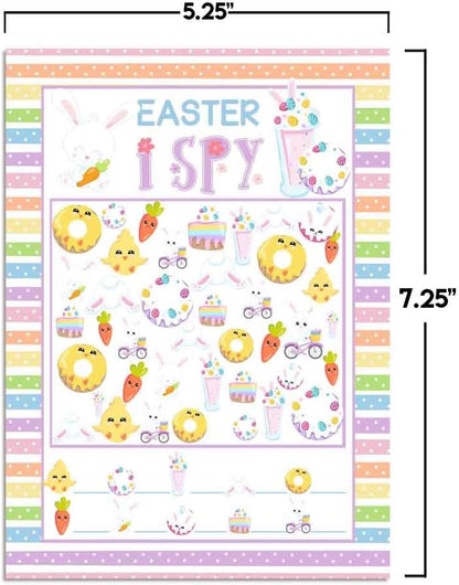 Easter Word Scramble and Scavenger Hunt 10 Pack 5"x7" Fill‑In Game Cards, Fun Happy Easter Holiday Activity Cards for Kids with Word Puzzle and Search Games by Amanda Creation