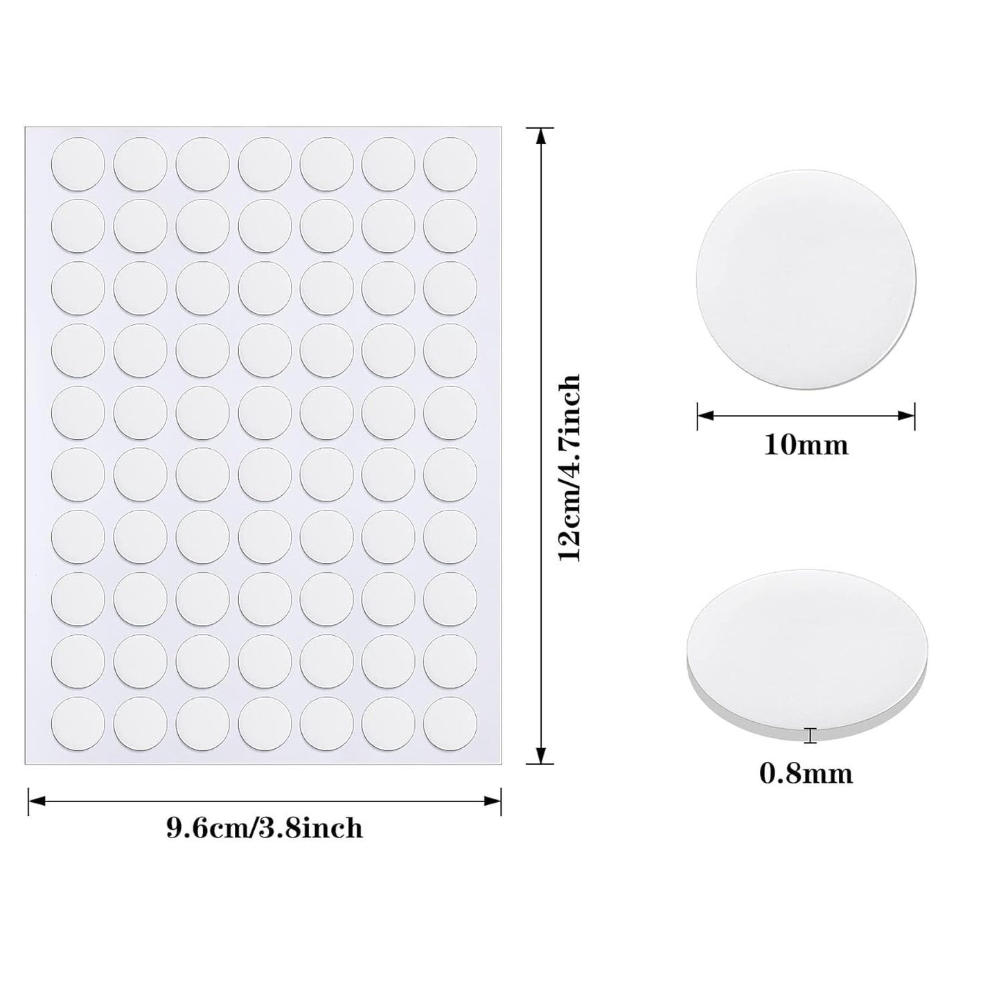 JANYUN 140 Pieces Adhesive Dots,Removable Round Putty Clear Tack No Trace Small Tape Stickers for Wall Hanging Festival Poster Office Party Decoration Picture Crafts