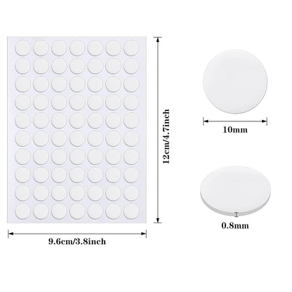 JANYUN 140 Pieces Adhesive Dots,Removable Round Putty Clear Tack No Trace Small Tape Stickers for Wall Hanging Festival Poster Office Party Decoration Picture Crafts
