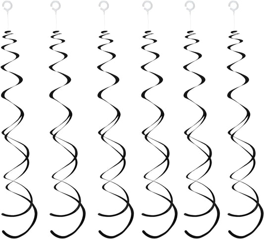 30 Pieces Iridescent White Hanging Swirls, Foil Swirl Hanging Decorations Plastic Steamers for Ceiling, Dangling Whirls Wedding Baby Shower Birthday Party Decorations