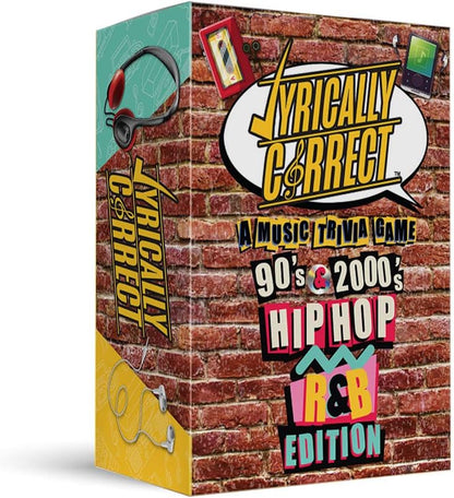 Lyrically Correct '90s & 2000s Music Trivia Card Game - Hip Hop and R&B Edition - Finish the Lyrics Challenge, Fun for Adults, Party or Family Night