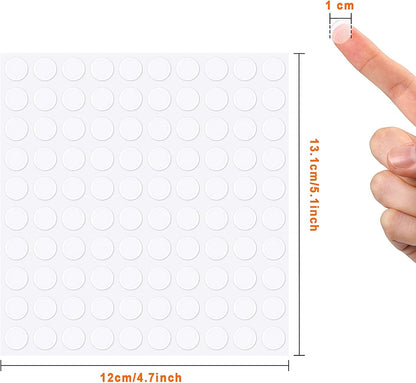 Zonon 1000 Pcs Double Sided Adhesive Dots Clear Glue Point Tape Stickers Balloon Glue Round Mini No Traces Adhesive Sticker Dot Sticker for Classroom Decor Craft DIY Office (0.24 Inch/ 6 mm)
