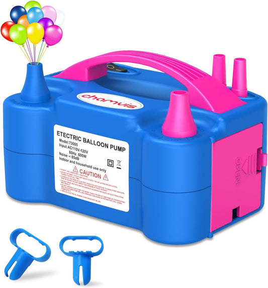 Chamvis Balloon Pump Electric, 110V 600W Balloon Pump Inflate, Air Pump for Balloons: Balloon Blower Machine for Fast and Easy Filling Balloons