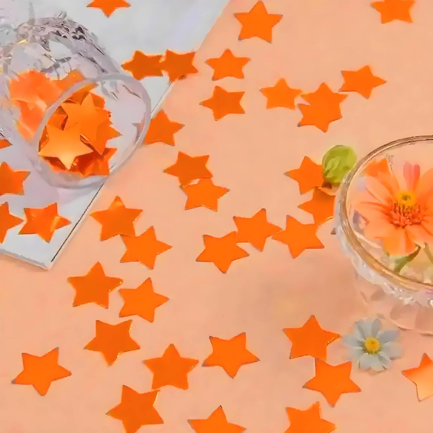 Rainbow Metallic Foil Star Confetti 0.78inch/2cm 8000PCS Table Confetti for Party Birthday Decoration or Filled Balloons