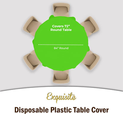 12-Pack Premium Plastic Tablecloth 54in. x 108in. Rectangle Table Cover - Dark Blue - Colors A
