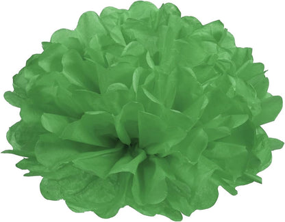 M METERXITY 10 Pack Tissue Pom Poms Flowers - Wedding Decoration, Durable & Beautiful, Apply to Birthday/Party/Wedding (6 Inches, Green)