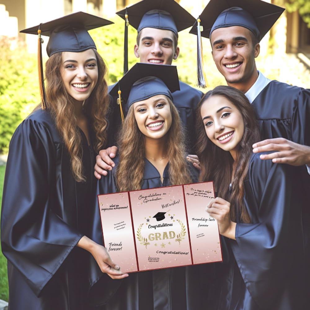 Graduation Decorations 2026, Black Gold Graduation Guest Book, Class of 2026 Grad Guestbook for Graduates Signature Congrats Grad Graduation Party Decorations Favors Supplies Gifts Idea Table Decor