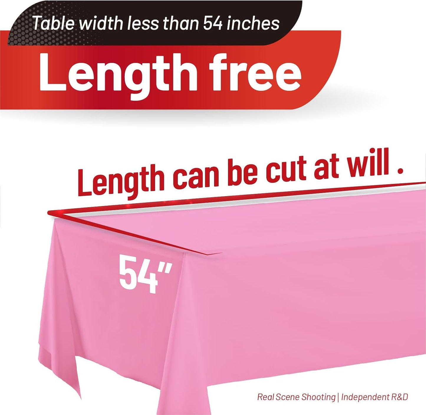 Plastic Table Cloth, 310 Ft X 54 in Disposable Tablecloth White Plastic Tablecloth with Any Cut Sliding Cutters Premium Table Cover Roll for Picnics, Parties, Birthdays, Weddings