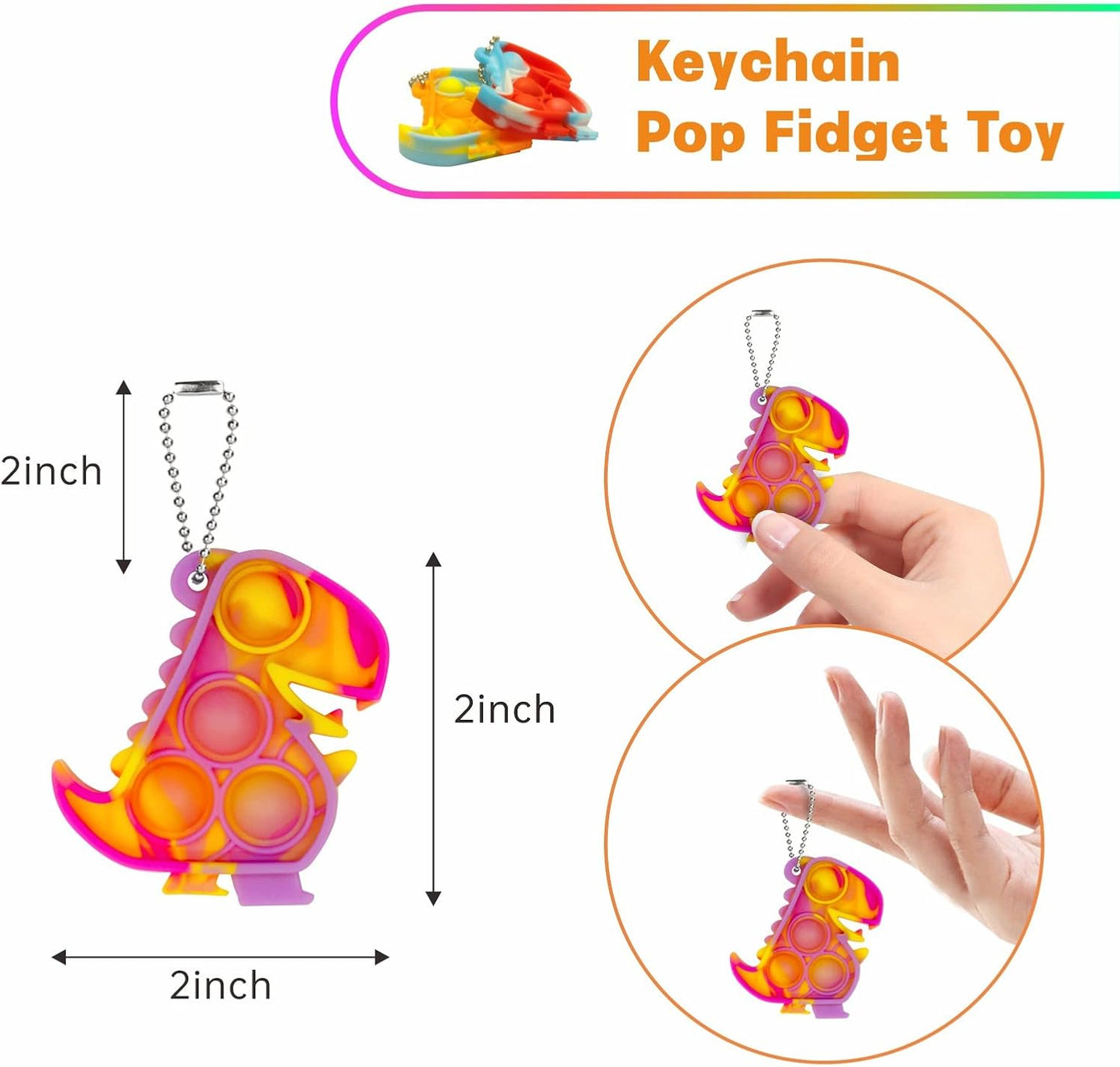 Pop Fidget Toys Bulk Its Party Favors for Kids 4-8 8-12 30 Pack Mini Pop Keychain It Small Fidgets for Classroom Prizes School End of Year Student Gifts from Teacher Birthday Goodie Bag Stuffers