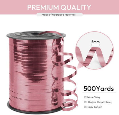 KMER LIFE White Crimped Curling Ribbon, 1/5" Wide x 500 Yards Christmas Curling Ribbons for Gift Wrapping, Party Decoration, Balloon String, Crafting, Balloon Ribbons for Florist Flower (1 Roll)