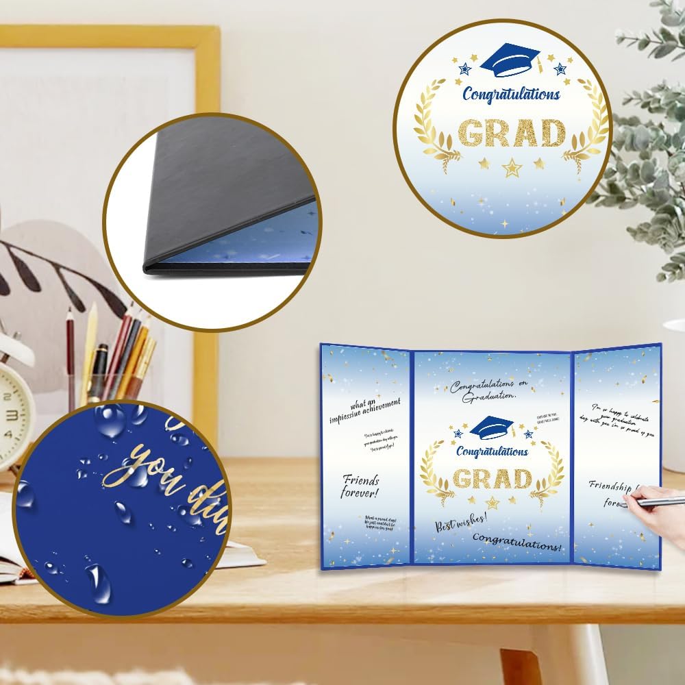 Graduation Decorations 2026, Black Gold Graduation Guest Book, Class of 2026 Grad Guestbook for Graduates Signature Congrats Grad Graduation Party Decorations Favors Supplies Gifts Idea Table Decor