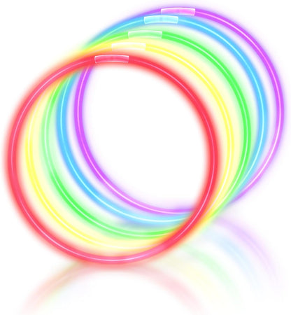 Windy City Novelties 22” Glow Stick Necklaces – 50 Pack for Summer Parties, Camping & July 4th Celebrations (Purple)