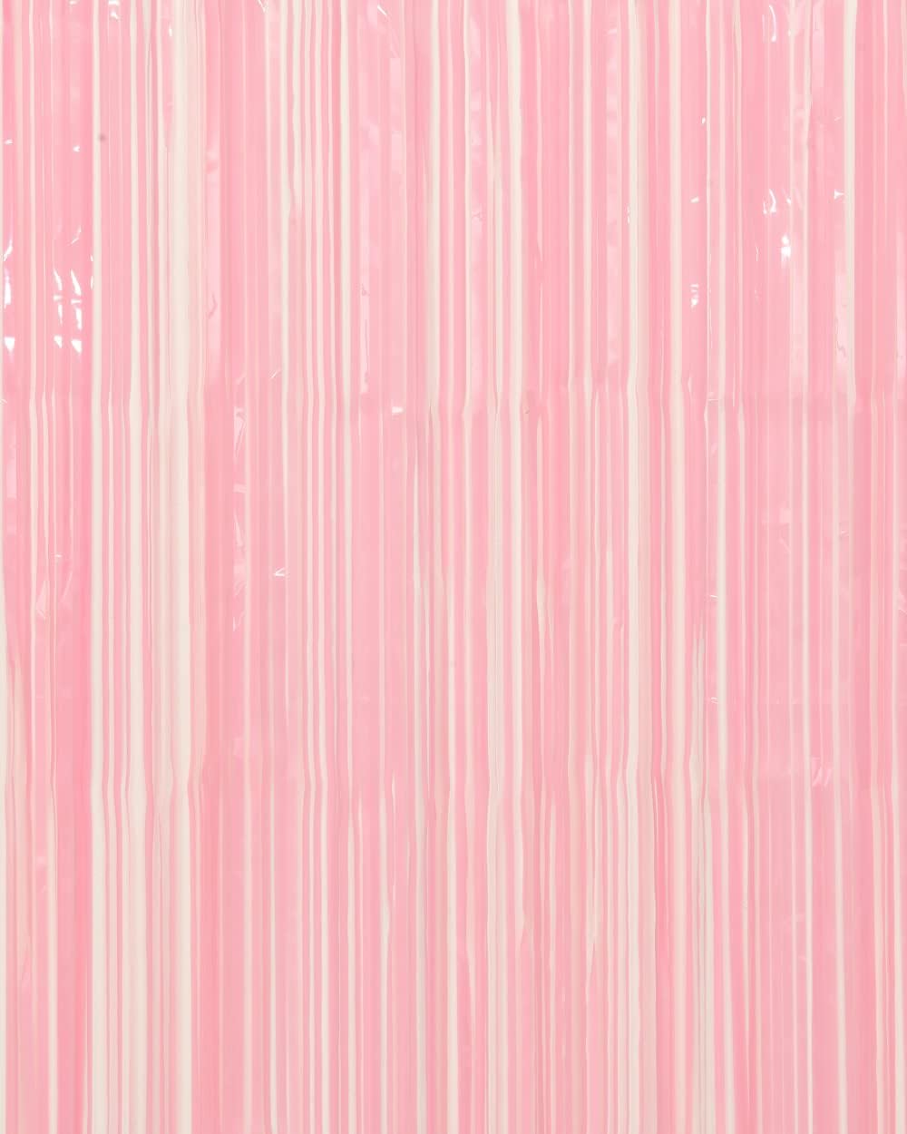 xo, Fetti Party Decorations Matte Pastel Pink Fringe Foil Curtain - Set of 2 | Bachelorette, Bridal Shower, Backdrop, Wedding, Birthday, Photo Booth