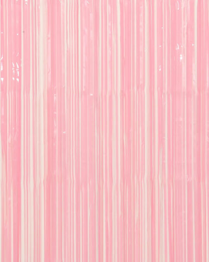 xo, Fetti Party Decorations Matte Pastel Pink Fringe Foil Curtain - Set of 2 | Bachelorette, Bridal Shower, Backdrop, Wedding, Birthday, Photo Booth