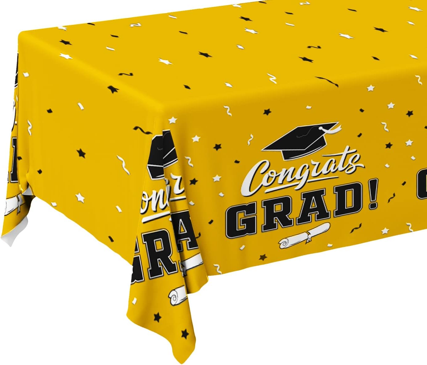 Gatherfun Graduation Party Decorations, Gongrats Grad Tablecover for Graduation Party Supplies, 3 pcs Green Table Cloths, 54"x108"