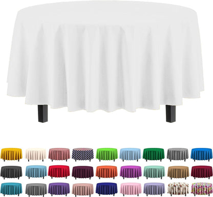 12-Pack Premium Plastic Tablecloth 54in. x 108in. Rectangle Table Cover - Dark Blue - Colors A