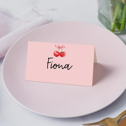 Gold Foil Border Place Cards, Set of 25 Tent Name Cards for Table Setting, Food Label for Wedding, Baby Shower, Birthday Dinner Party Supplies -010