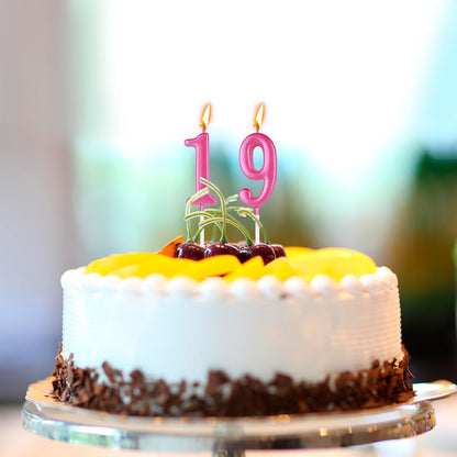 Beanlieve 10-Pieces Numeral Birthday Candles - Cake Numeral Candles Number 0-9 Glitter Cake Topper Decoration for Birthday,Wedding Anniversary,Party Celebration (Colourful)
