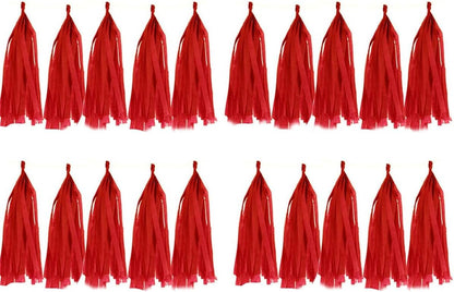 30pcs Paper Tassels Garland Banner Tissue Paper Tassel DIY Hanging Paper Decorations Party Tassel Garland Decor Baby Shower Nursery Wedding Festival Baby Shower Decoration(30, White)