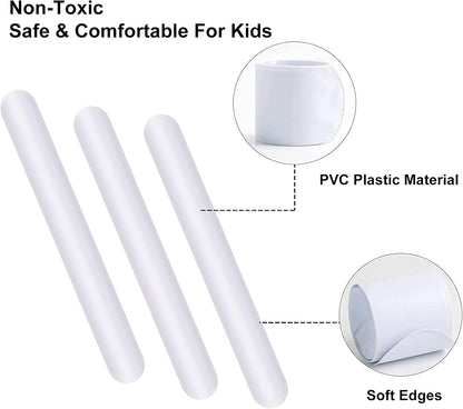 White Blank Slap Bracelets Bulk 36 PCS - DIY Craft Painting Vinyl Wristbands for Party Favors