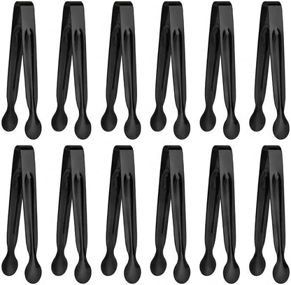 Small Serving Tongs,Ice Tongs,Sugar Tongs,Kitchen Tiny Tongs for Appetizers,12 PCS(6 Inch)