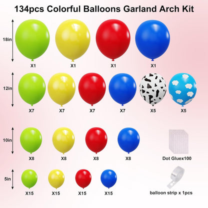 Black and Gold Balloons Garland Arch Kit, 134pcs Black and Metallic Gold Balloons with Different Size for 2026 Graduation Decorations, New Year, Birthday, Anniversary Party Decorations