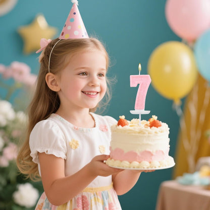 Pink Number One Birthday Candles, Romantic Cake Glitter Pink Number 1st Candles Anniversary Cake First Topper Decoration Cute Birthday Party Supplies for Wedding Anniversary Celebration Supplies (1)